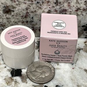 🍄6/$26 Kate Hudson revitalizing acacia+ rose powder mask Juice Beauty purse NWT